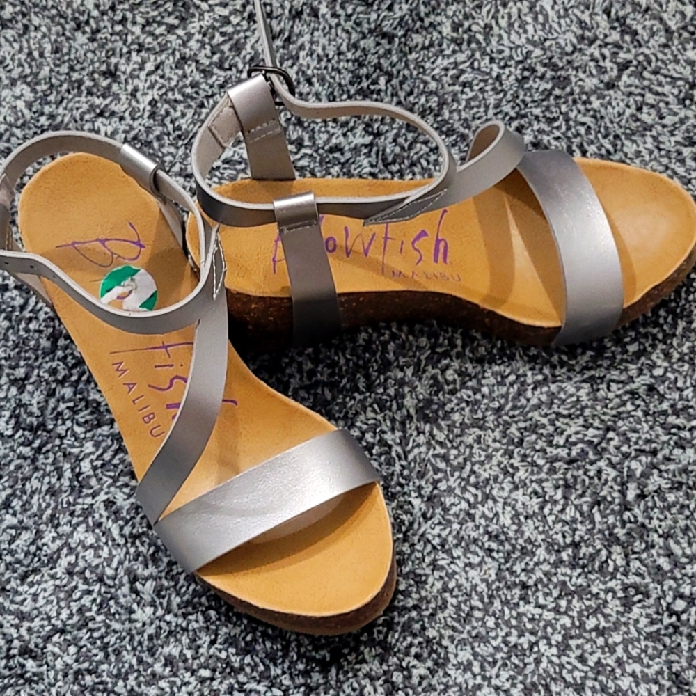 LIKE NEW Silver wedge 👡